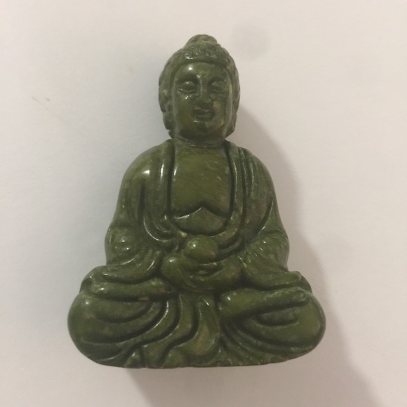 Hand Carved Buddha Pendant with drilled Hole - Picture 10 of 14